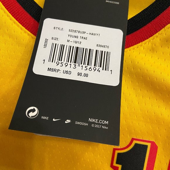 Nike NBA Atlanta Hawks Trae Young #11 Basketball Youth Jersey Size NEW - Picture 8 of 16